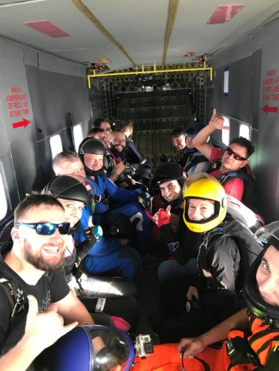 skydiving tandem group
