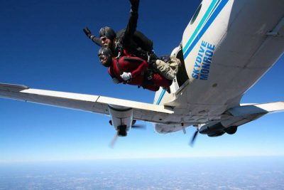 why do skydivers wear helmets