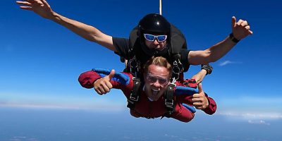 skydiving while sick
