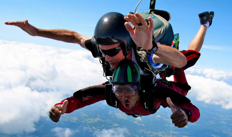 out of body experience to skydive
