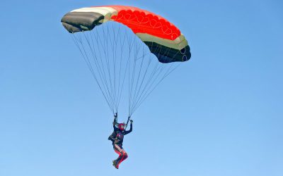 parachute landing